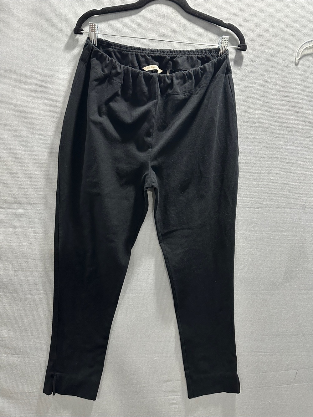Soft Surroundings Black Cropped Elastic Waist Pants